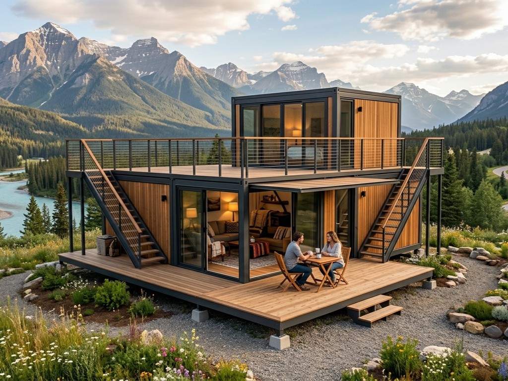 Sustainable Living House - 친환경 조립식 주택 (2베드룸, 1욕실, 주방