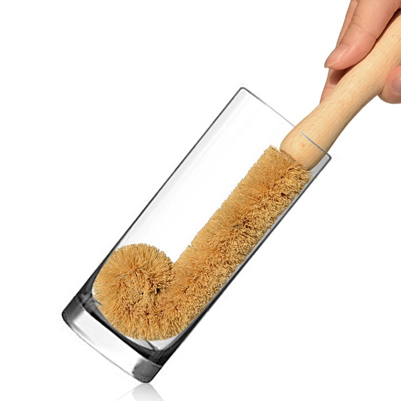 Dish Brush Bamboo - 주방 청소용 브러쉬 천연 코이어 브러쉬