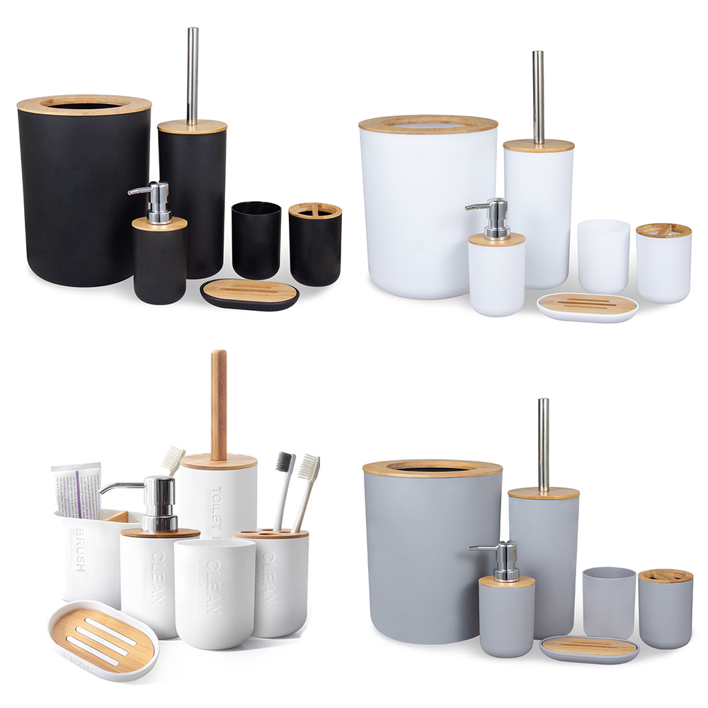 Dish Brush Bamboo - 욕실용품 1종 세트: 비누 디스펜서, 설거지용