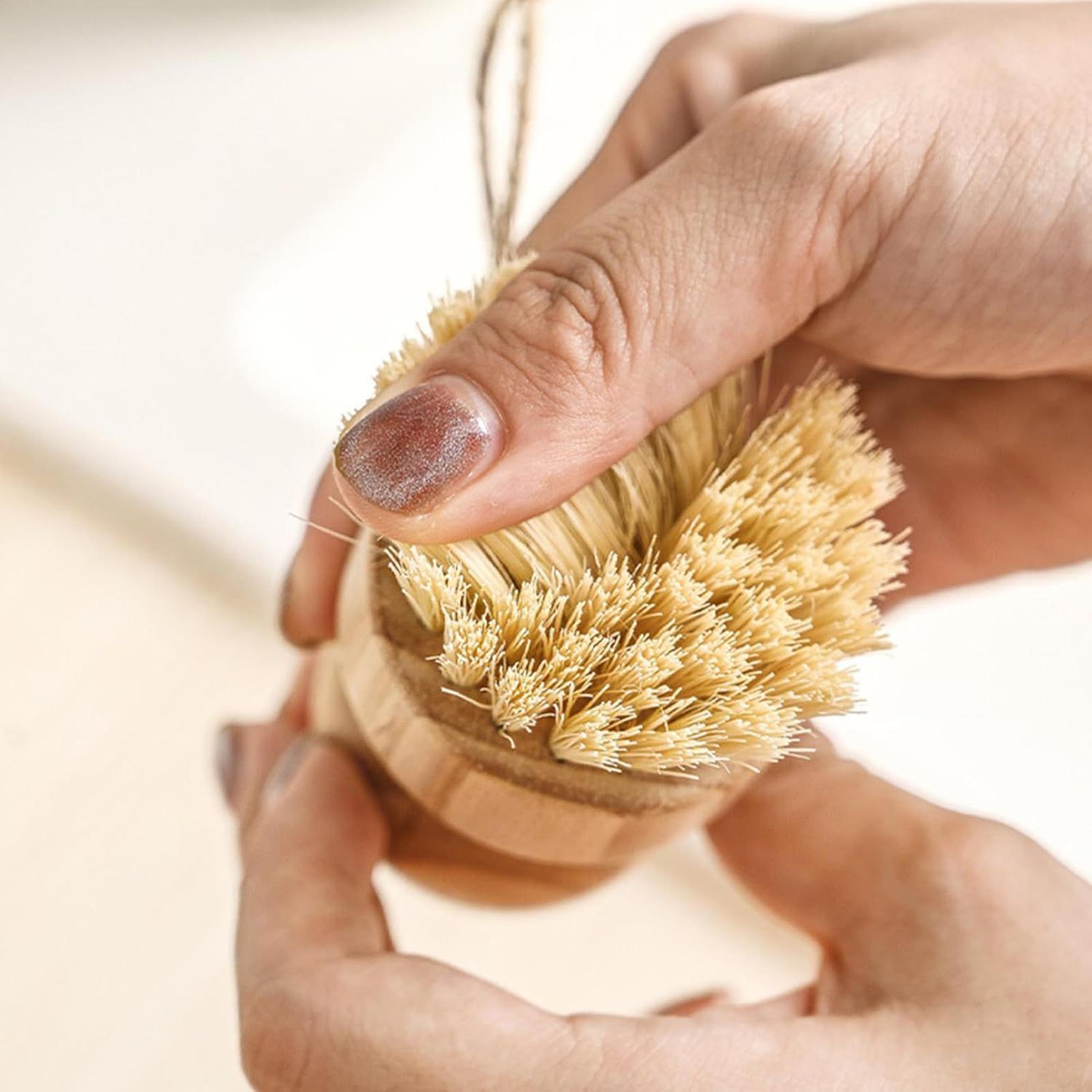 Dish Brush Bamboo - 나무 주방 청소 브러시 천연 식기