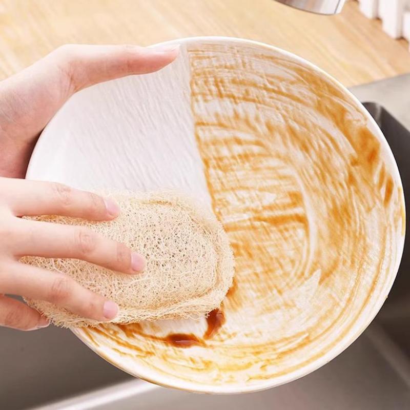 천연 수세미 스크럽 패드 6개 재사용 가능한 루파 설거 - Dish Brush Bamboo 리뷰 및 가격