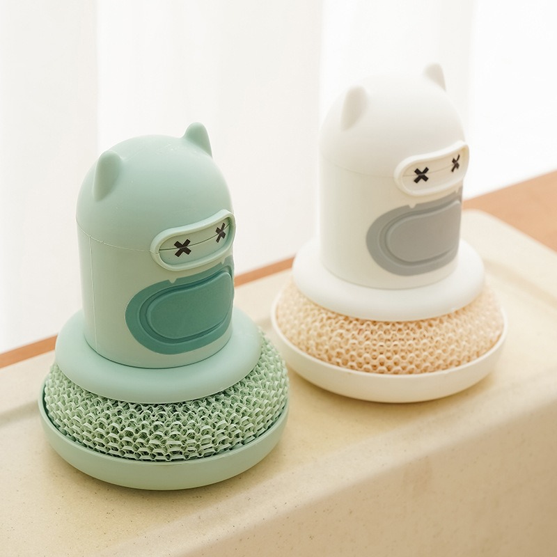 주방 만화 캐릭터 프레스형 세척솔 (자동 세제 주입 기 - Dish Brush Bamboo 리뷰 및 가격