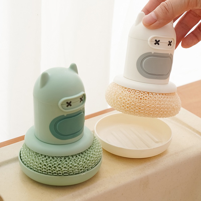 주방 만화 캐릭터 프레스형 세척솔 (자동 세제 주입 기 - Dish Brush Bamboo 리뷰 및 가격